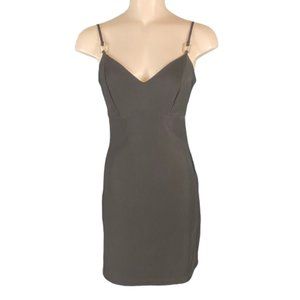 Xoxo Strappy V Neck Mini Dress Black